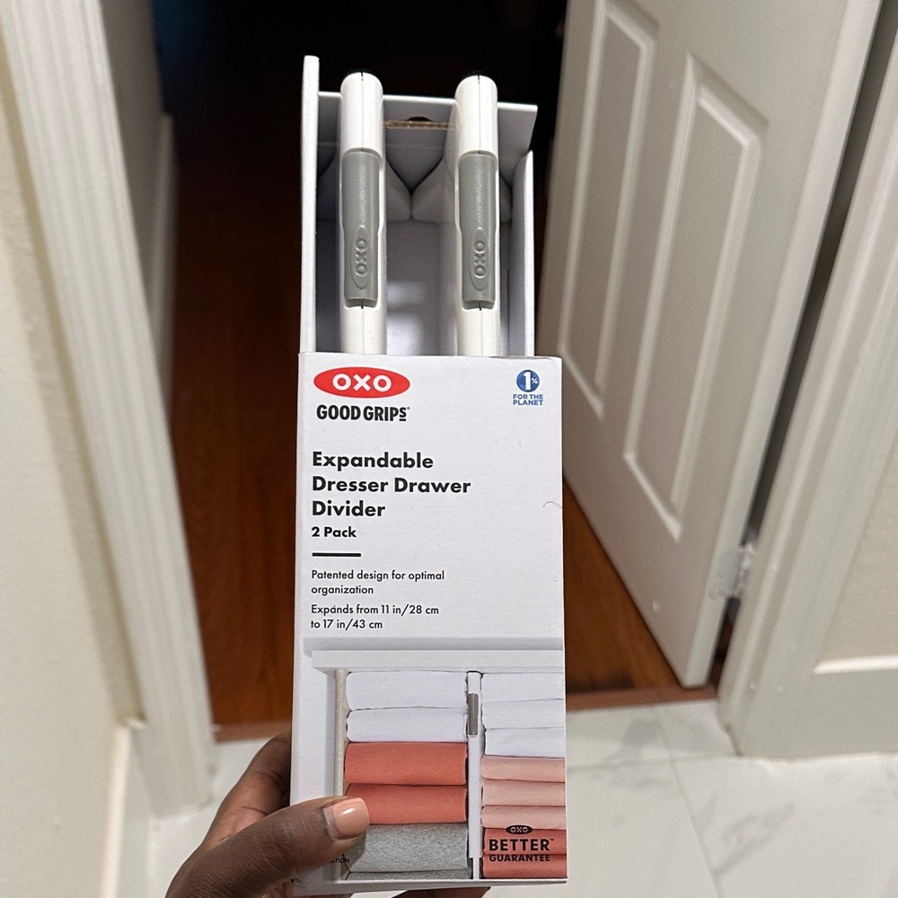 Oxo Good Grips Expandable Drawer Dividers - White & Gray